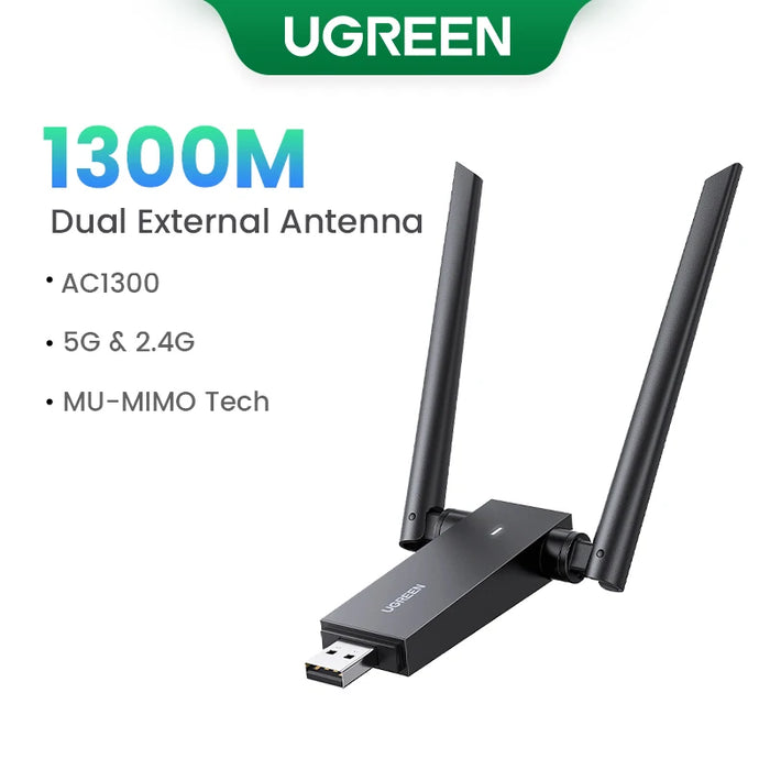 UGREEN WiFi Adapter AC650 AX1800 WiFi6/5 5G&2.4G USB WiFi Card Dongle for Desktop Laptop Wifi Antenna USB Ethernet Network Card