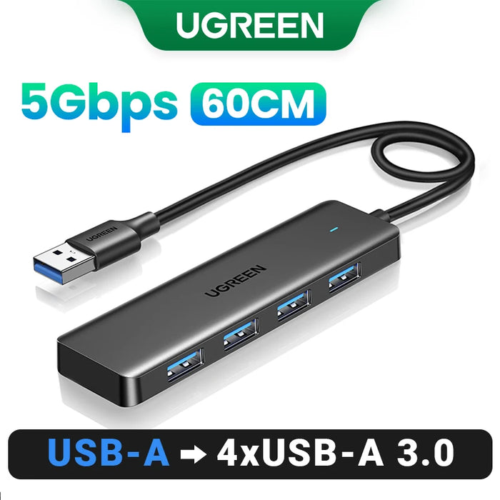 UGREEN USB 3.0 Hub 4 Ports  USB HUB Slim for Mouse, Keyboard Compatible with MacBook Pro Air Laptop Desktop PC Xbox PS5 Splitter