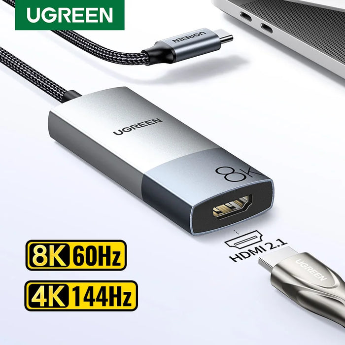 UGREEN USB C to 8K HDMI Adapter for Xiaomi MacBook Pro Air iPad Pro Samsung Galaxy 8K/60Hz USB C to HDMI Converter Cable