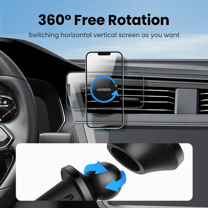 【លក់ថ្មីទៀតហើយ】 UGREEN Magnetic Car Phone Holder Universal For iPhone 16 15 14 Pro Max Xiaomi Samsung Dashboard Car Stand Phone