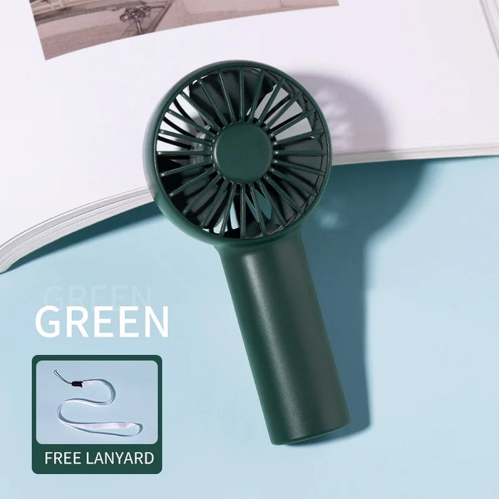 JISULIFE Mini Fan USB Silence Portable Rechargeable Handheld Fans Vertical Air Cooler 2000 mAH Mini Fan Green
