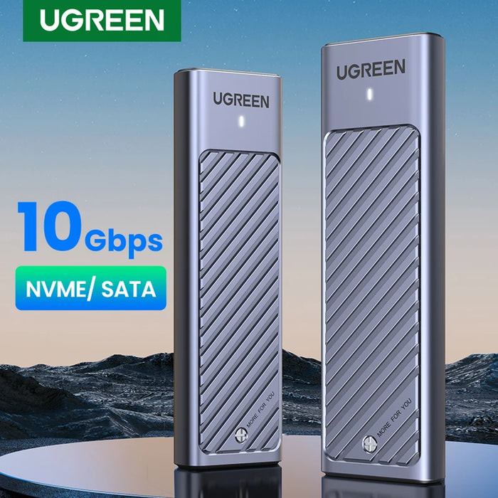 UGREEN M2 SSD Case M.2 NVMe 5Gbps USB C 3.2 Gen2 SSD Enclosure Tool-Free External SSD Adapter M និង B&amp;M Keys