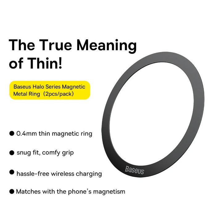 Baseus Magnetic Metal Plate Sticker Rings for Wireless Charger Phone Holder Iron Sheet for iPhone 16 15 14 Pro Max Charging Ring