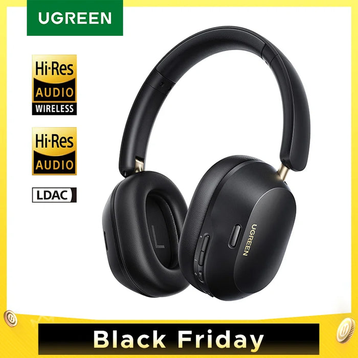 UGREEN Max5c កាសប៊្លូធូសឥតខ្សែ 43dB Hybrid Active Noise Cancellation Hi-Res LDAC 75H Spatial Audio Earbuds