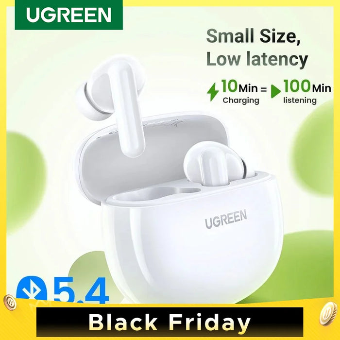 UGREEN HiTune P3 TWS Bluetooth Earphones កាសស្តាប់ត្រចៀកឥតខ្សែ 28H Earbuds Double Mic Call Noise Reduction In-Ear Handfree Earbuds