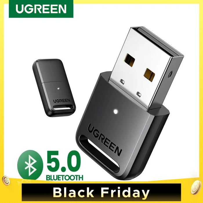 អាដាប់ទ័រ UGREEN Bluetooth 5.0 សម្រាប់ PC USB Bluetooth 5.0 Receiver Dongle Wireless Computer Adapter For Mouse Keyboard Win 11/10/8.1