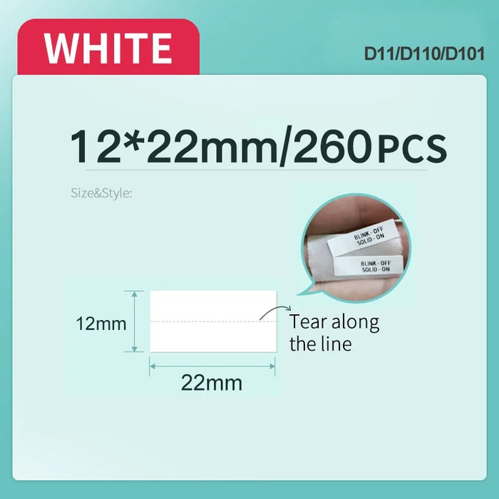 Niimbot D11 D110 D101 Mini Thermal Label Printer Paper Waterproof Anti-Oil Printing Label No Glue Scratch-Resistant Tape Sticker