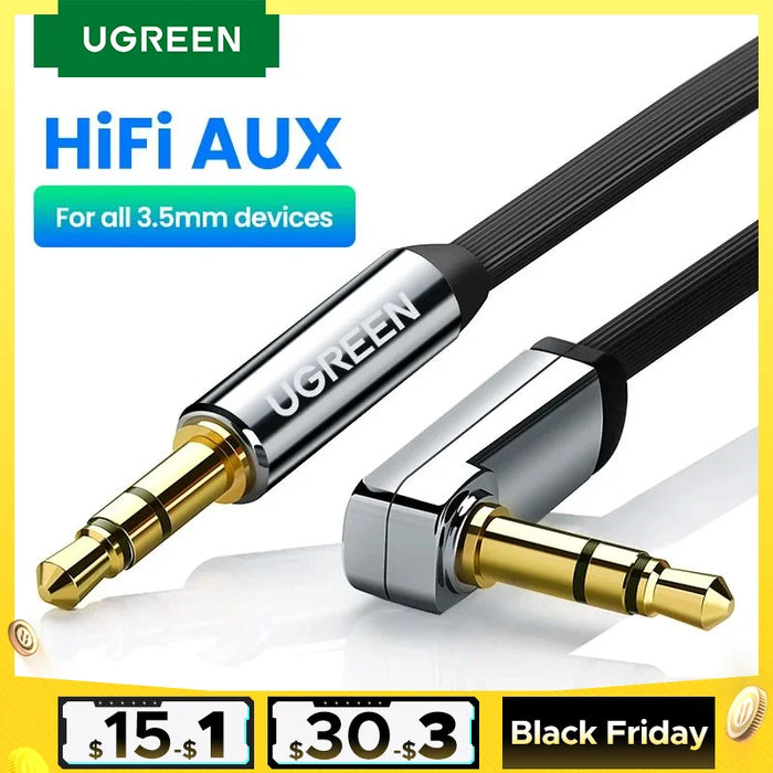 UGREEN Aux Cable Speaker Cable 3.5mm Audio Cable for Car Headphone Audio 3.5mm Jack Speaker for Samsung Xiaomi Cable Aux 3.5mm