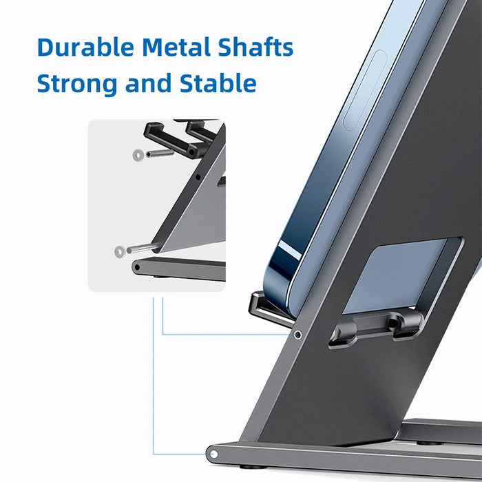 Baseus Foldable Metal Desktop Holder for iPhone 16 15 14 13 Pro Max iPad Pro 12.9 11 Support Samsung Tablet Phone Stand Holder