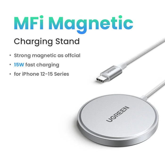 UGREEN MFi Magsafe Wireless Charger Pad 15W Fast Charging For iPhone 15 14 13 12 Pro Max For AirPods Pro 2 Magnetic Chargers