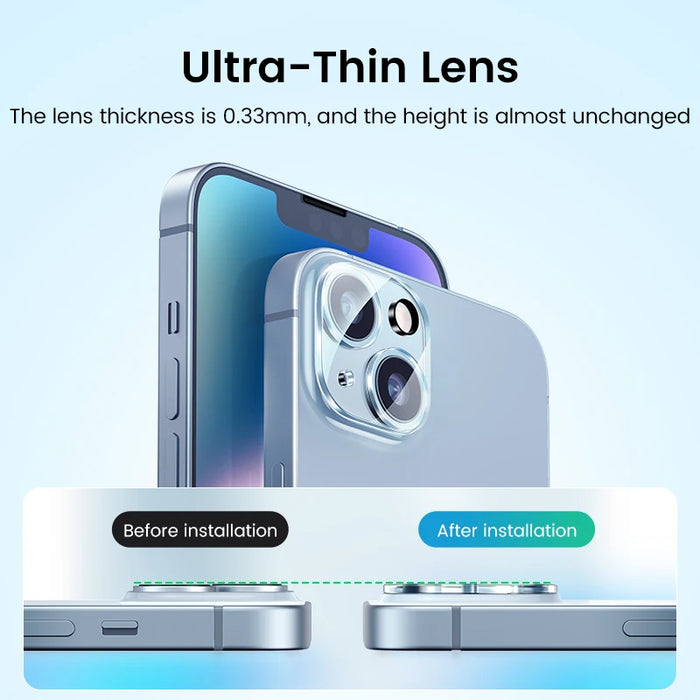 UGREEN Camera Lens Protector for iPhone 14 13 Pro Max Full Lens Glass for iPhone 15 Pro Plus 13 Mini Protective Film HD