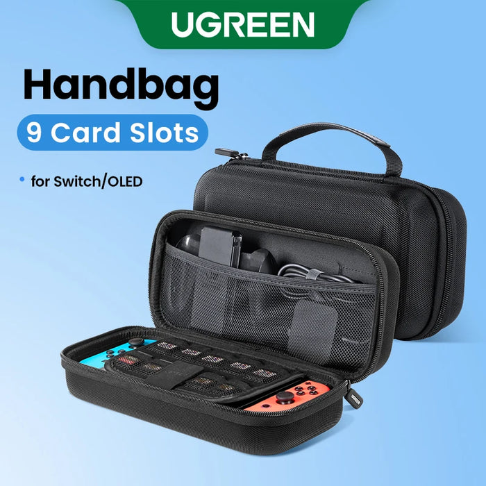 UGREEN Storage Bag for Nintendo Switch OLED Accessories 9 Card Slots Protective Carrying Storage Case Portable Travel Handbag