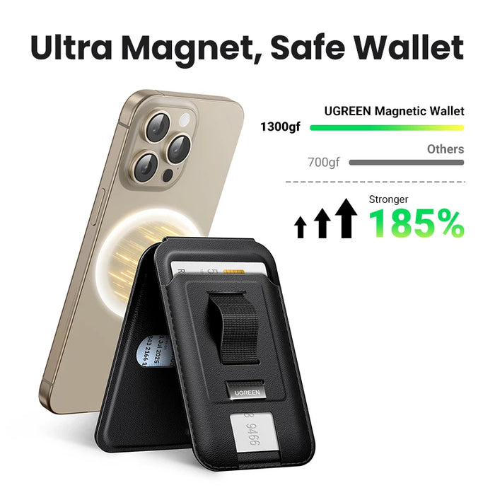 UGREEN Card Holder Bag Magnetic with Ring Holder for Magsafe iPhone15 14 13 12