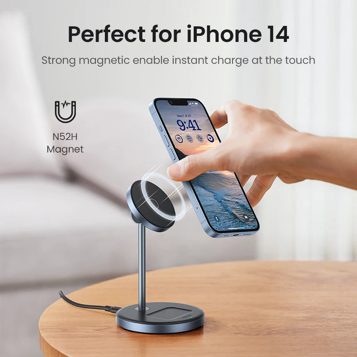 UGREEN Qi2 25W Magnetic Wireless Charger Stand Charging Stand for iPhone 16 15 Pro Max/AirPods 4 Fast Charger for MagSafe 