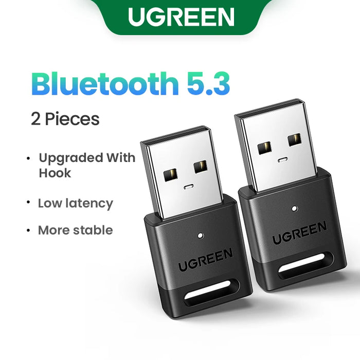 UGREEN USB Bluetooth 5.3 5.0 Adapter Receiver Transmitter EDR Dongle for PC Wireless Transfer for Bluetooth Speakers Mouse