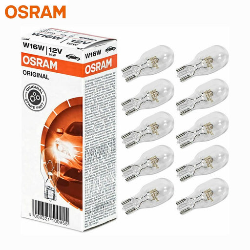 OSRAM Original W16W 921 12V 16W Car Standard Turn Signal Light Fog Reverse Lamps OEM Auto Rear Indlcator Bulbs Wholesale 10pcs