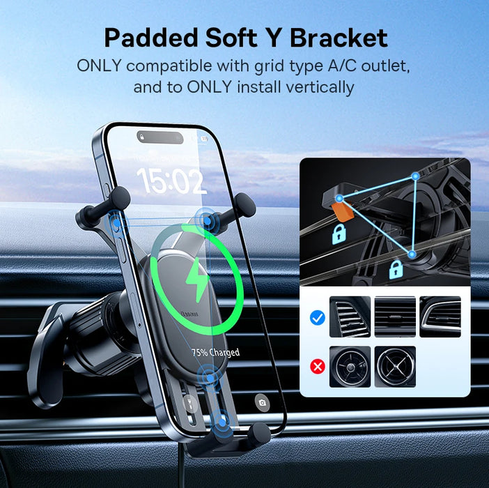 Baseus Wireless Charger Car Phone Holder for Xiaomi Samsung Huawei 15W Car Phone Stand Mount Holder