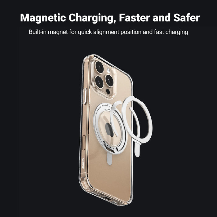 UGREEN សម្រាប់ iPhone 16 Pro Max 360° Magnetic Stand Cases Cover for iPhone 16pro for Magsafe Rotatable Magnet Kickstand Case