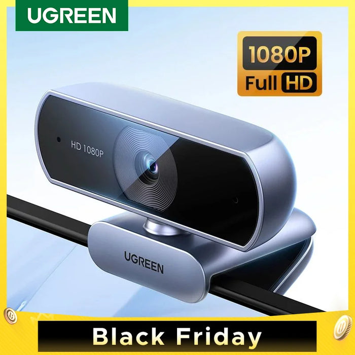 UGREEN USB Webcam 1080P HD Mini Webcam សម្រាប់ Laptop Computer Web Cameras Dual Microphones for Youtube Zoom Video Calling 2K web cam