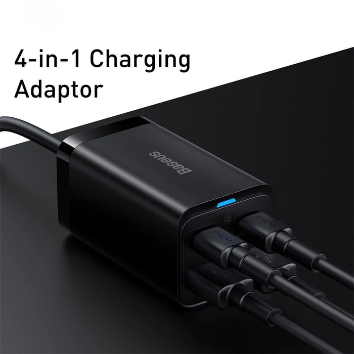 Baseus 100W 65W GaN Charger Desktop Laptop Fast Charger 4 in 1 Adapter For iPhone 15 14 13 12 Pro Max  Phone Charger Samsung