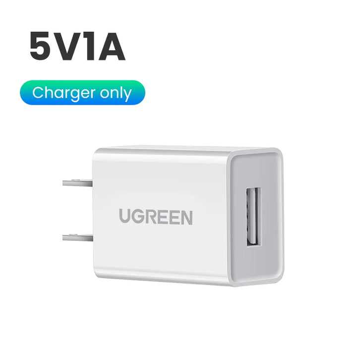 【US Plug】UGREEN 5V 1A USB Charger for iPhone 16 15 14 Pro Max Fast Wall Charger for Samsung S24 Xiaomi Mobile Phone Charger