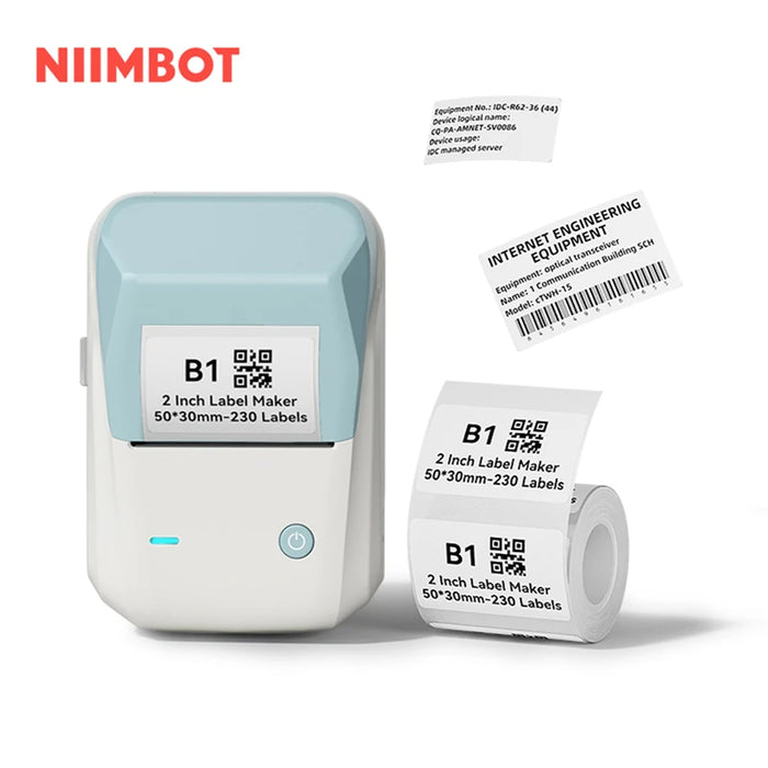 Niimbot B1 Thermal Printer Self-adhesive Stickers Printer Bluetooth Portable Pocket Label Maker Name Sticker Labeling Machine