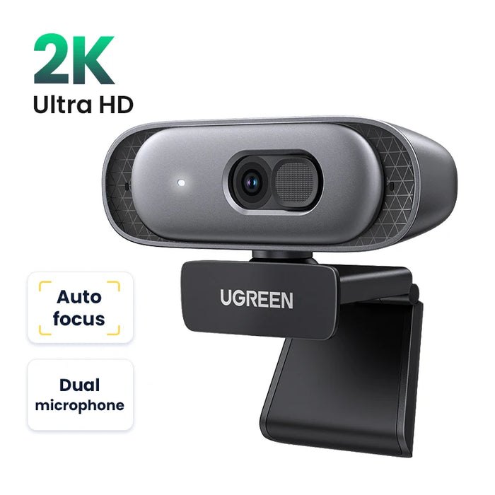 【RU】 UGREEN USB 1080P HD Mini សម្រាប់ Web Dual Microphones សម្រាប់ Youtube Video Calling web cam