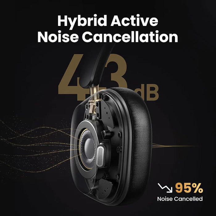 UGREEN Max5c កាសប៊្លូធូសឥតខ្សែ 43dB Hybrid Active Noise Cancellation Hi-Res LDAC 75H Spatial Audio Earbuds