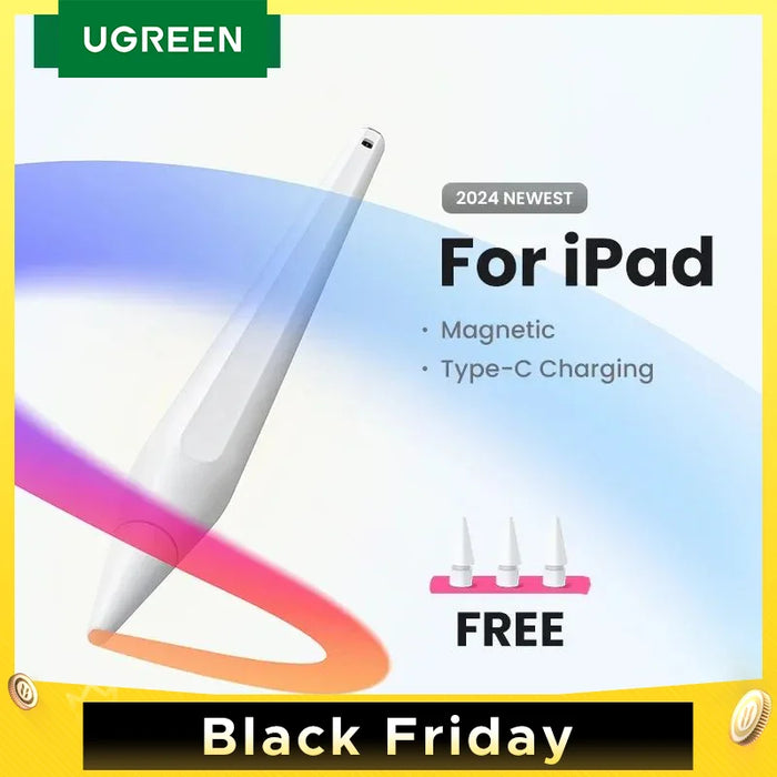 UGREEN Stylus Pen សម្រាប់ Apple Pencil Magnetic Wireless Charging Bluetooth Palm Rejection Tilt Pens អាយុកាលថ្មយូរសម្រាប់ iPad Pro