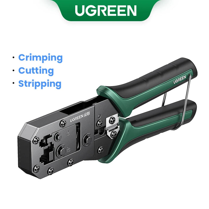 UGREEN RJ45 Crimper Tools RJ45 Crimping Pliers for CAT6/7 Ethernet Lan Cable Network Cutter Stripper Plier Multifuntion Tool