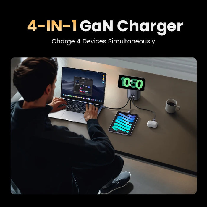 UGREEN GaN 100W Desktop Charger Qi2 15W Magnetic Wireless Charger Stand