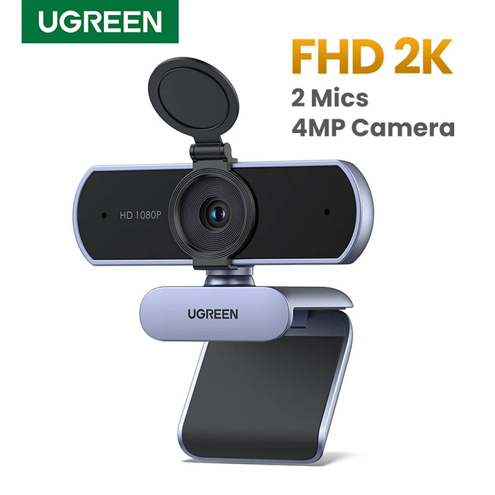 【RU】UGREEN USB Webcam 2K HD Mini Webcam For Laptop Computer Web Camera Dual Microphones for Youtube Zoom Video 30fps web cam