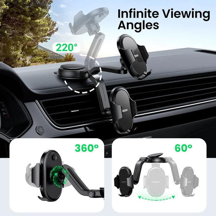 UGREEN Car Phone Holder Stand Gravity Dashboard Phone Holder Universial Mobile Phone Support For iPhone 16 15 Pro Xiaomi Samsung