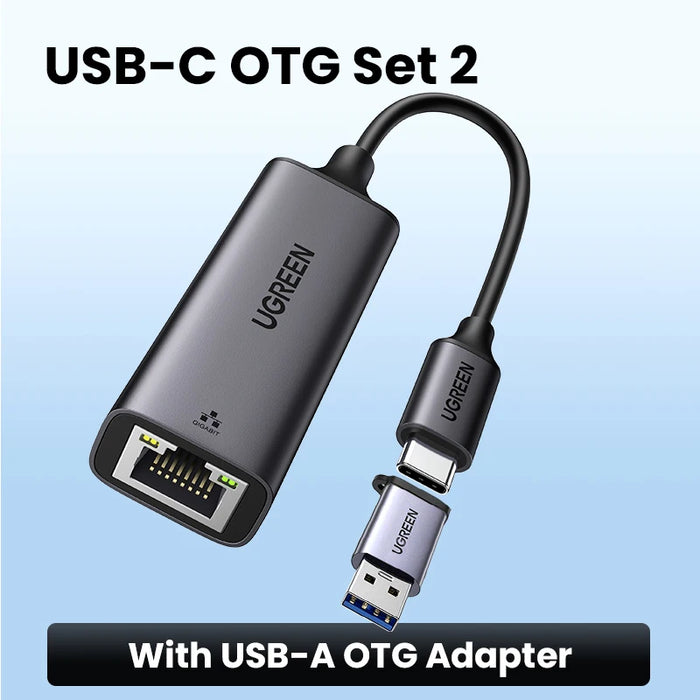 UGREEN USB Ethernet Adapter USB 3.0 Network Card to USB RJ45 Lan សម្រាប់ PC Windows 10 Xiaomi Mi Box 3/S Nintend Switch Ethernet USB