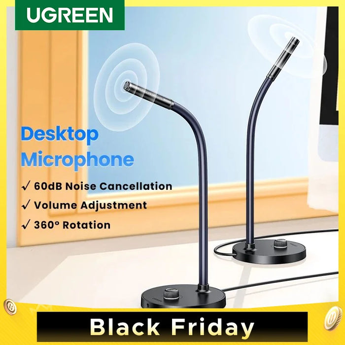 UGREEN USB Microphone Desktop Computer PC Mic  for YouTube Streaming, Podcasting, Gaming Mic for Mac Windows Audio Microphones