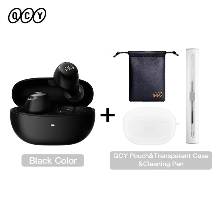 QCY HT07 ANC Wireless Earphones 40dB Noise Cancelling TWS Earbuds 6 Mic AI HD Call Bluetooth 5.2 HiFi Headphone 32H Playback