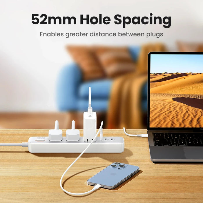 UGREEN 30W Desktop Charger Power Strip UK Plug Outlet Extension Adapter For iPhone 15 14 Pro Max Xiaomi Wall Fast Charger AD DC