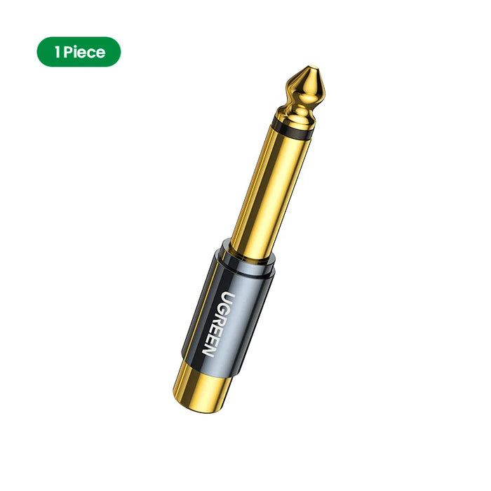 UGREEN RCA to 6.5mm 6.35mm 1/4 Adapter Gold Plated Pure Copper 6.5mm Male to RCA Female to Jack TS Mono Adapter Audio Connector