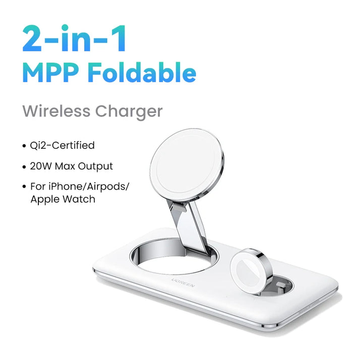 UGREEN MFi for Magsafe 25W Wireless Charger Stand 15W 3-in-1 Charging Station For iPhone 15 16 Pro Max For Apple Watch AirPods