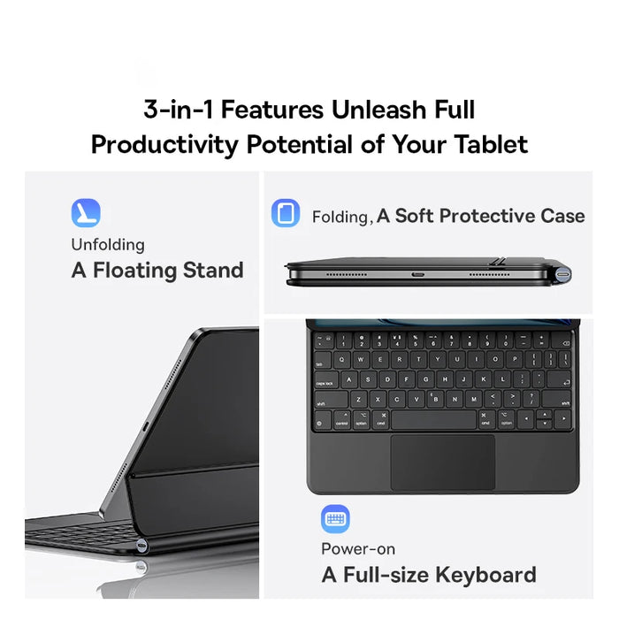 Baseus Magic Keyboard Bluetooth for iPad Pro Air 4 Air 5 Air 6 11 12.9 13 inch Smart Cover Magnetic Case for iPad 2014 2018-2022