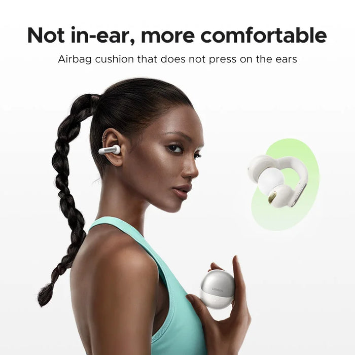 UGREEN HiTune S5 TWS Open Ear Clip Wireless Earbuds Bluetooth Sports Earphones កាសស្តាប់ត្រចៀកក្នុងមីក្រូហ្វូនដែលមានត្រចៀក និងទំពក់ត្រចៀក