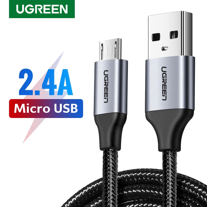 Ugreen Micro USB Cable Charger for Samsung Galaxy S7 S6 Fast Charging Mobile Phone Charger Cord for Xiaomi Tablet USB Cable Wire