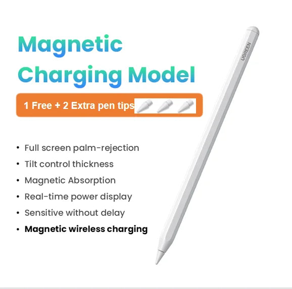 UGREEN Stylus Pen for Apple Pencil Magnetic Wireless Charging for iPad Pro 12 9 Air Mini 2022 Bluetooth Palm Rejection Tilt Pen