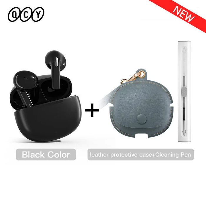 QCY T20 Wireless Headphones Bluetooth 5.3 TWS Earphones 13mm Big Driver HIFI Headset 4 Mics ENC HD Call Earbuds 68ms Low Latency