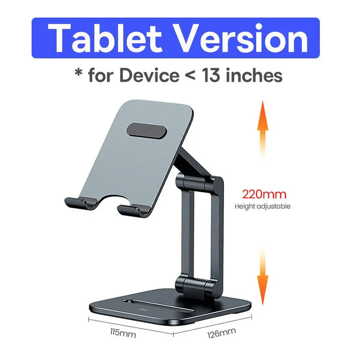 Baseus Phone Holder Aluminum Alloy Cell Phone Tablet Stand for iPad Mini for iPhone 16 15 14 Pro Max Samsung Mobile Phone Stand