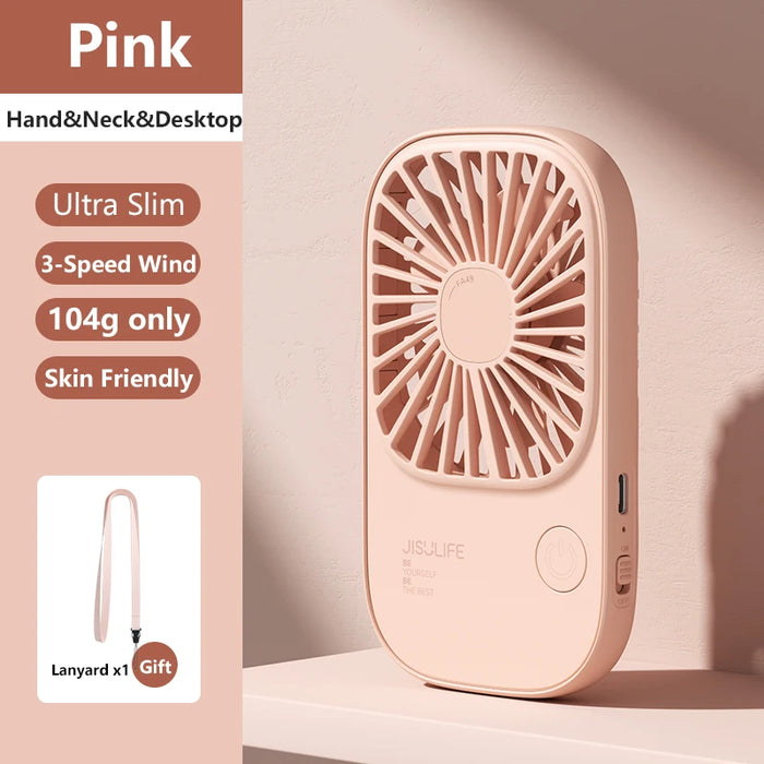 JISULIFE Mini Handheld Fan Portable Fan, Small Desk Fan with Bracket, USB Rechargeable Lash Fans,Eyelash Makeup Fan 13 Hours pink