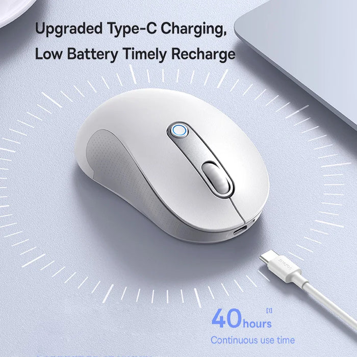 【New Upgrade】Baseus Rechargeable Wireless Mouse Type-C Charging Bluetooth 5.2 4000 DPI Computer Laptop Mute Mice Ergonomic Mouse