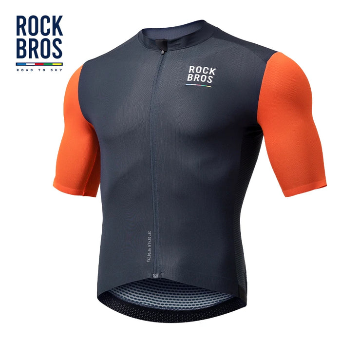ROCKBROS ROAD TO SKY Bicycle Jersey Summer Breathable Cycling Jersey Mens Cycle Short Sleeved Road MTB Bike Sportswear Clothing 15220004007 CHINA