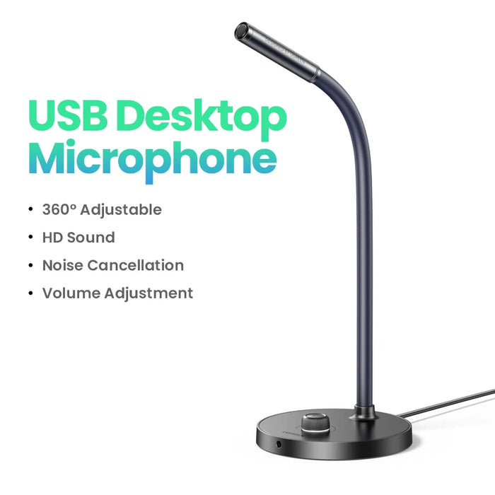 UGREEN USB Microphone Desktop Computer PC Mic  for YouTube Streaming, Podcasting, Gaming Mic for Mac Windows Audio Microphones