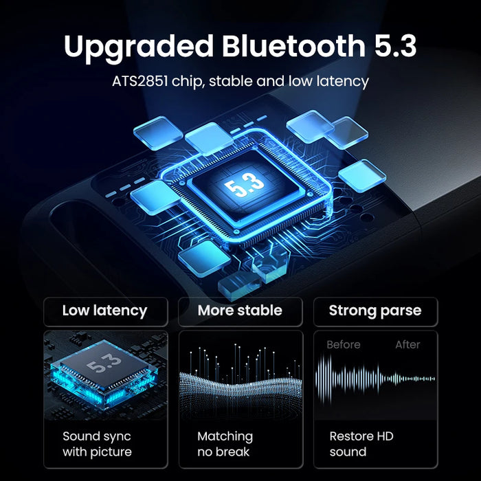 អាដាប់ទ័រ UGREEN Bluetooth 5.3 សម្រាប់ PC USB Bluetooth 5.0 Receiver Dongle Wireless Computer Adapter For Mouse Keyboard Win 11/10/8.1